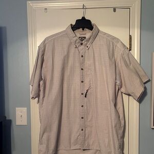Drake Light Gray Plaid Short Sleeve Button-Down Shirt